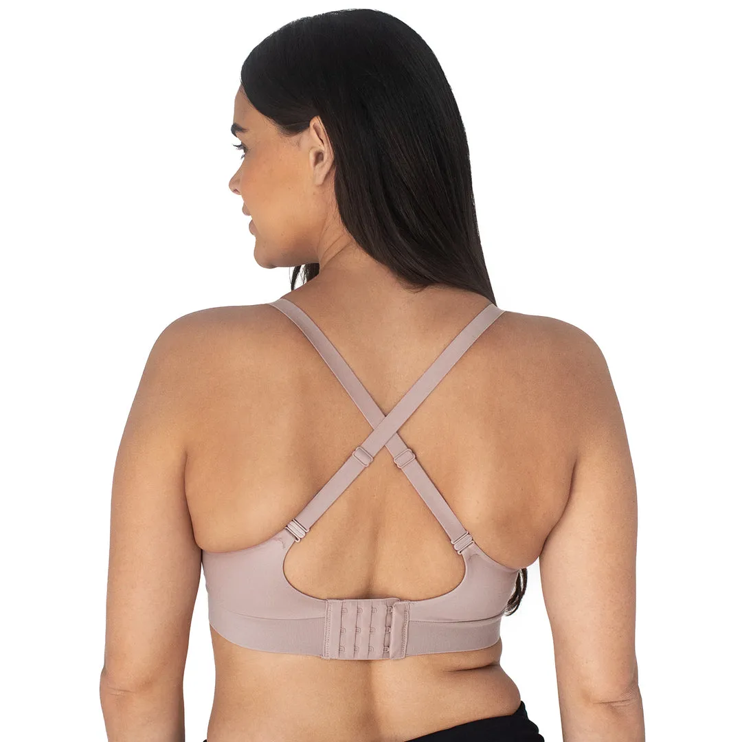 Minimalist Maternity & Nursing Plunge Bra | Lilac Stone