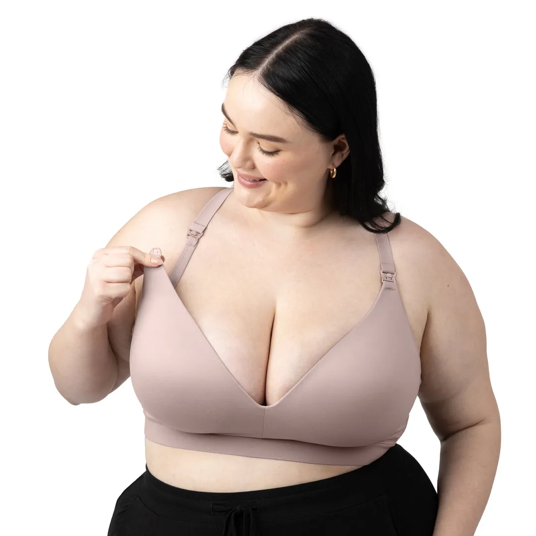 Minimalist Maternity & Nursing Plunge Bra | Lilac Stone