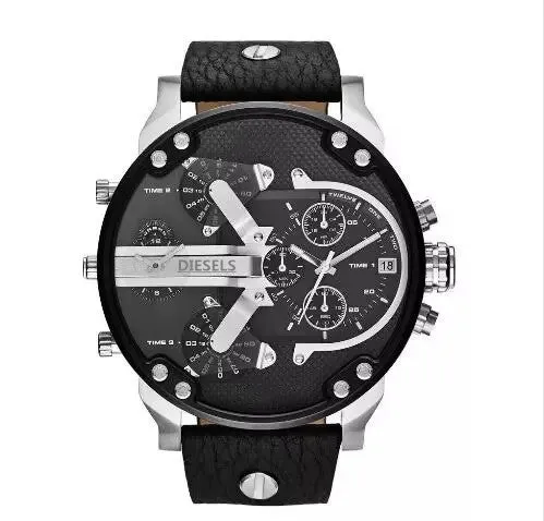 Montre luxe Military Clock Leather  Watch Men's Sport Quartz Diesels Watch
