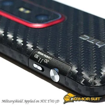 Motorola Droid 4 Screen Protector    Black Carbon Fiber Skin Protector