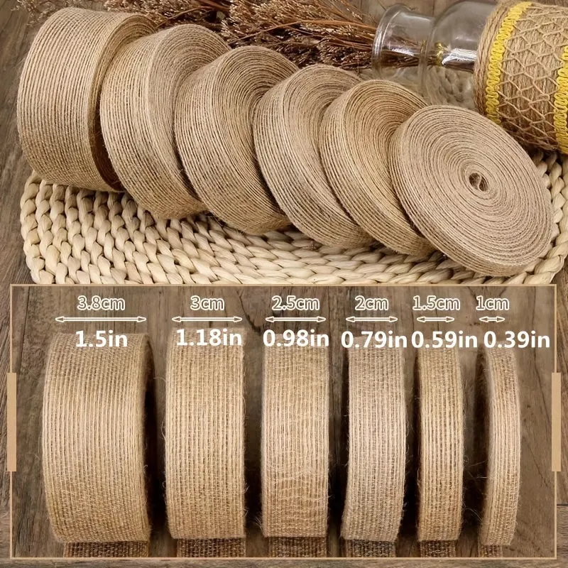 Natural Jute Ribbon for DIY Crafts and Decorations