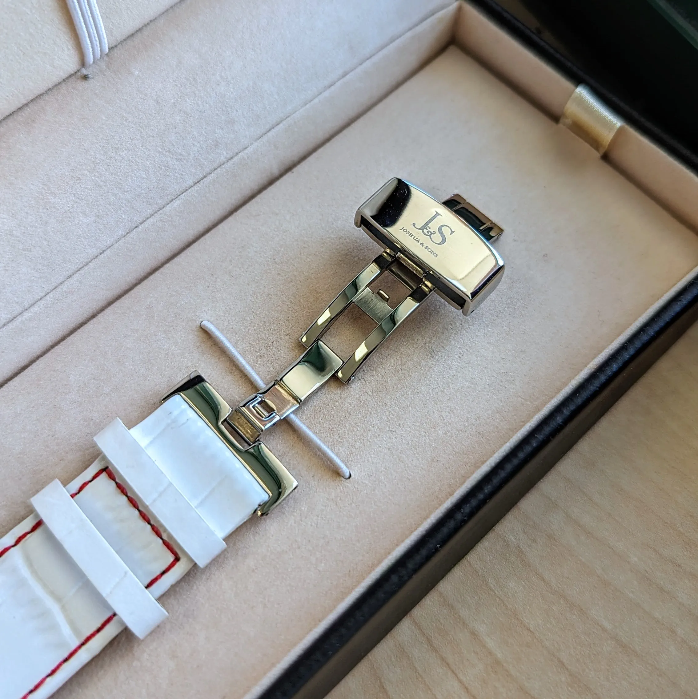 NOS J&S Joshua & Sons Automatic Watch Ref. JS-03-08 Triple Zone Time Wristwatch - In Box