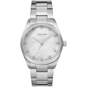 Obaku Women's Chili Stone Mother of pearl Dial Watch - V263LXCJSC