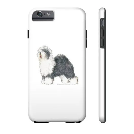 Old English Sheepdog Illustration Phone Case