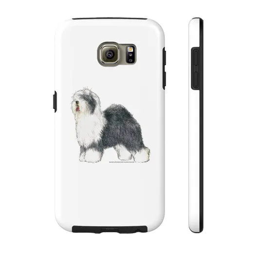 Old English Sheepdog Illustration Phone Case