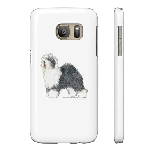 Old English Sheepdog Illustration Phone Case