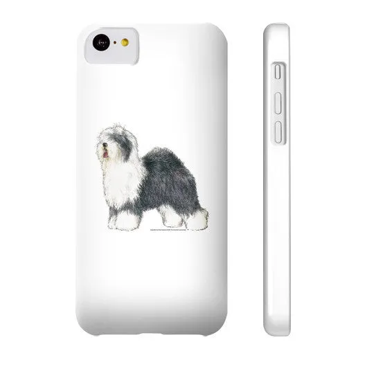 Old English Sheepdog Illustration Phone Case