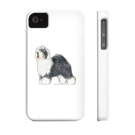 Old English Sheepdog Illustration Phone Case