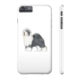 Old English Sheepdog Illustration Phone Case