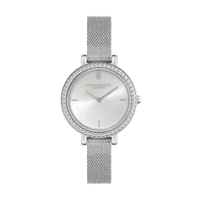 Olivia Burton 30mm Stainless Steel Caviar Beaded Quartz Watch