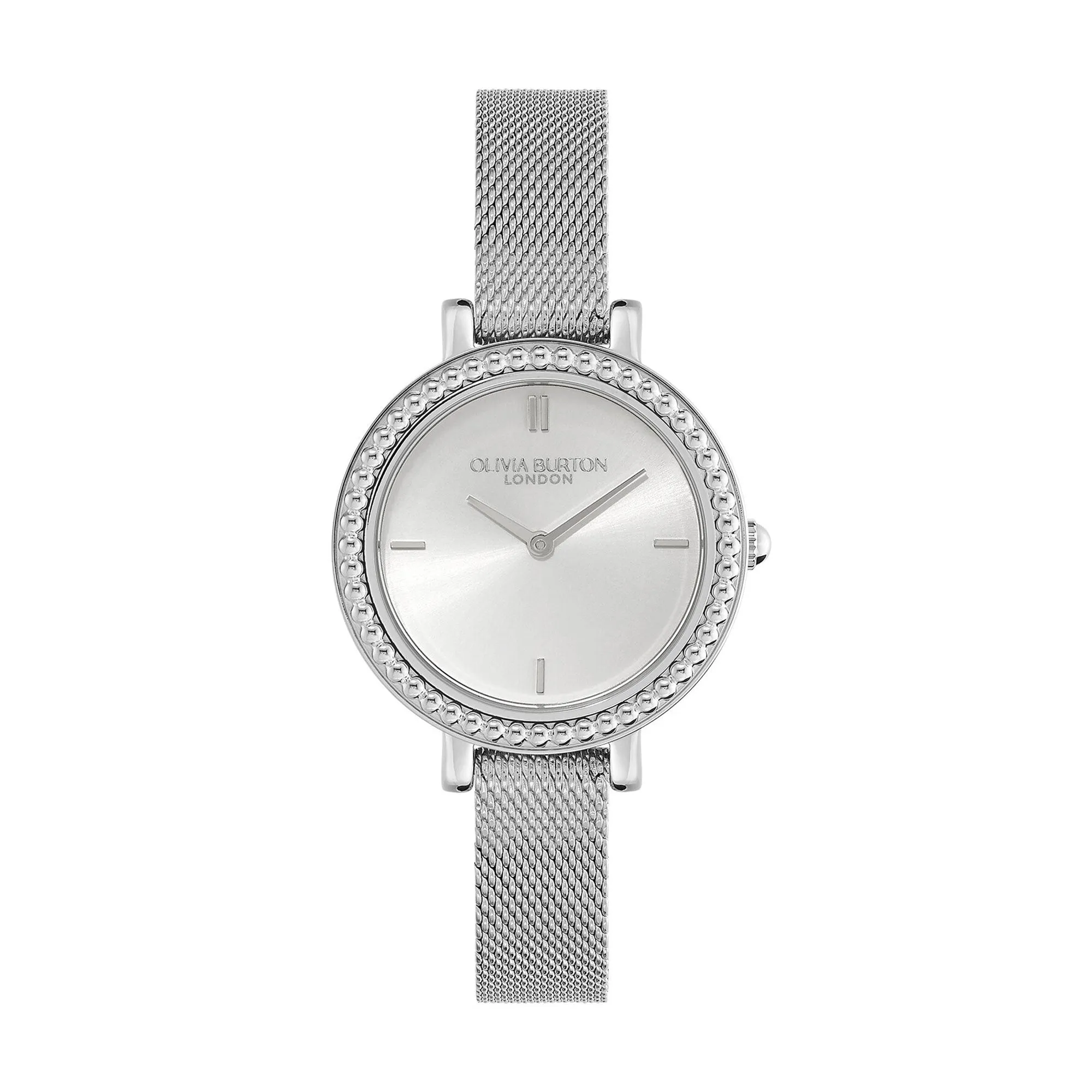 Olivia Burton 30mm Stainless Steel Caviar Beaded Quartz Watch