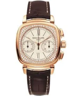 Patek Philippe Complications Silvery-White Opaline Dial Men's Chronograph Watch 7071R-001