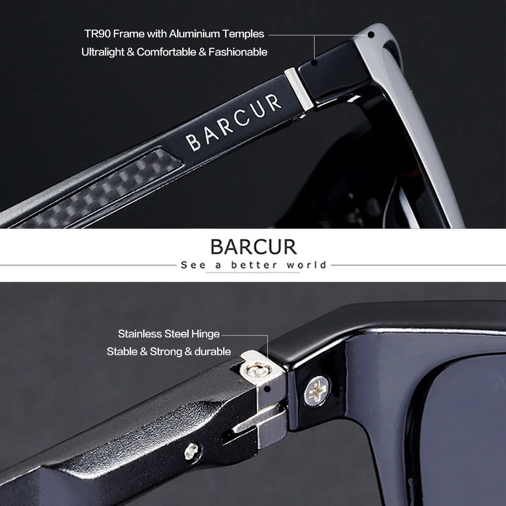 Polarized Sunglasses for Men Al-Mg Ultralight TR90 Frame 8717