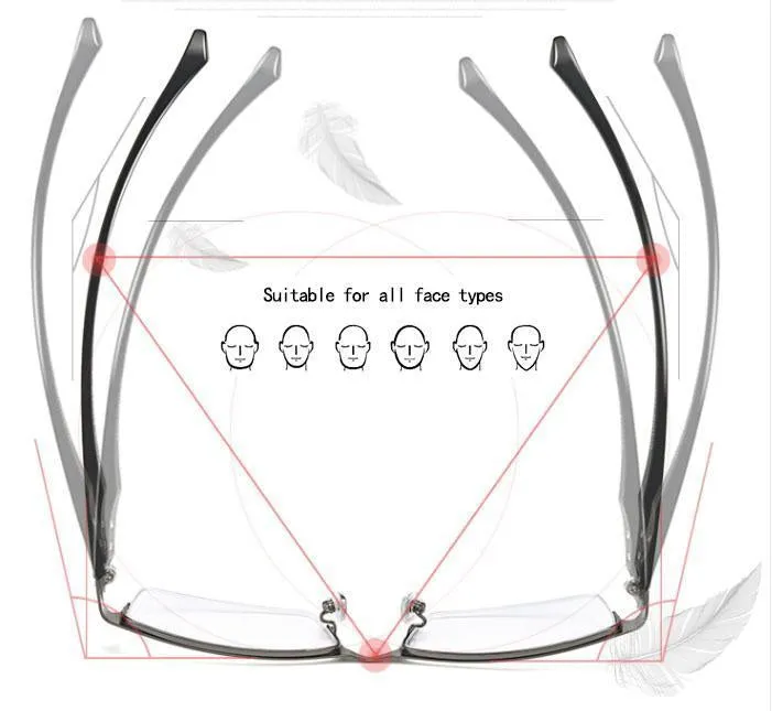 Progressive Multi-Focus Reading Glasses,Far and Near Dual-use Discoloration Zoom Ultralight Reading Glasses,Anti-Blue Light Anti-Radiation Resin Lenses,Unisex