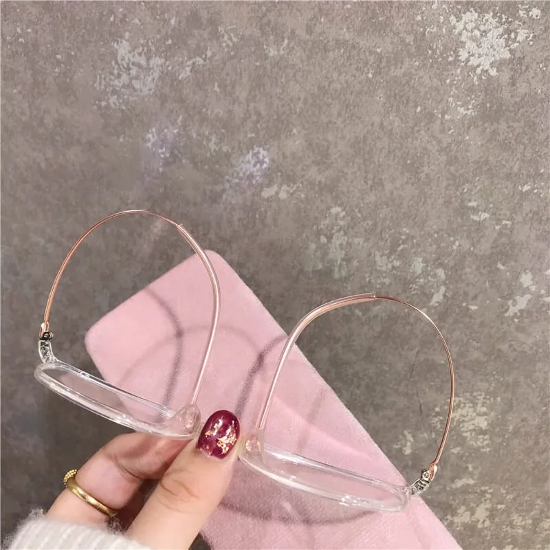 Pure Titanium Glasses Frame Ultralight Women Eyeglasses Frames Myopia Optical Prescription Eyewear 22158