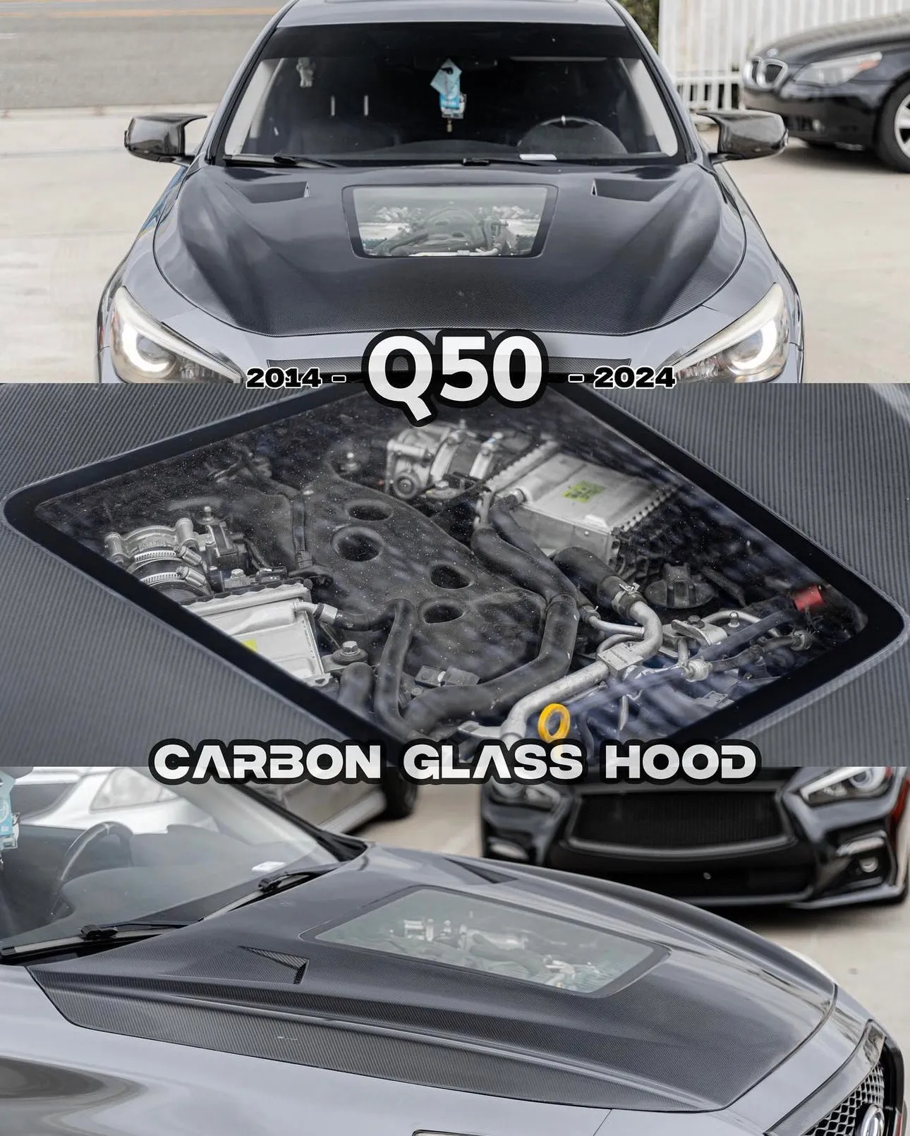 Q50 glass hood