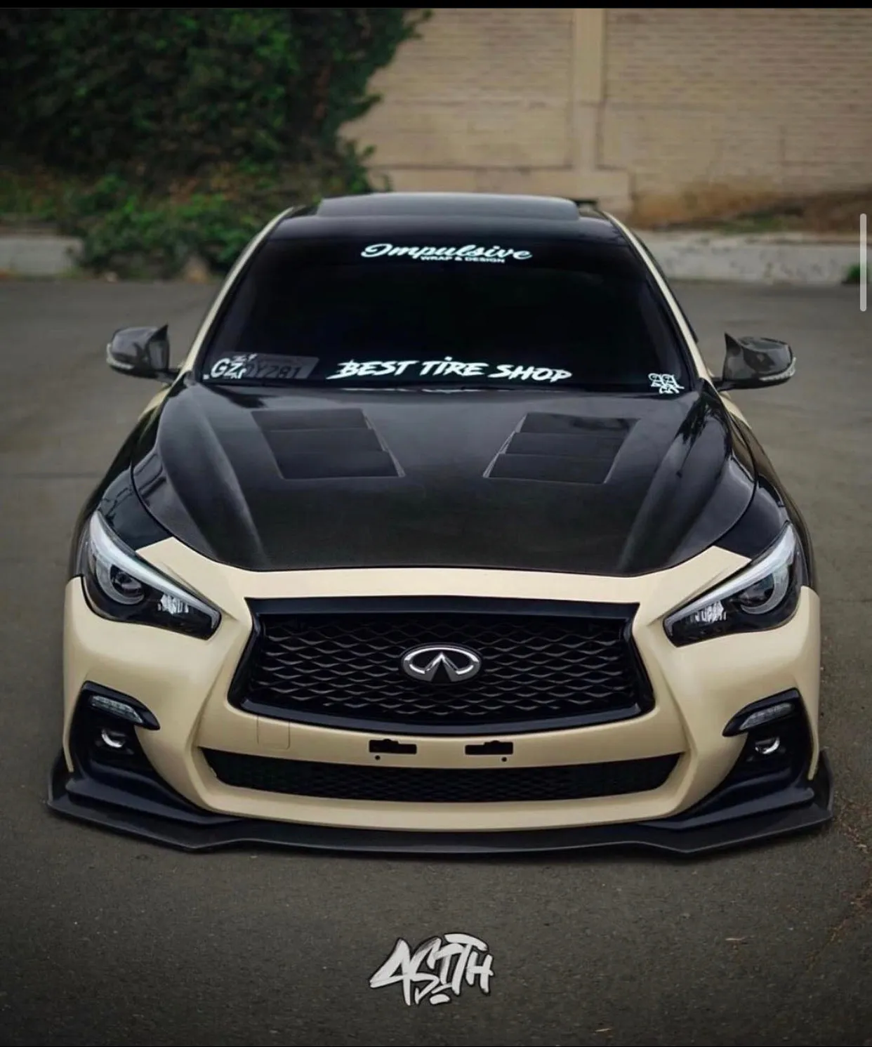 Q50 sport 2018   carbon fiber lip