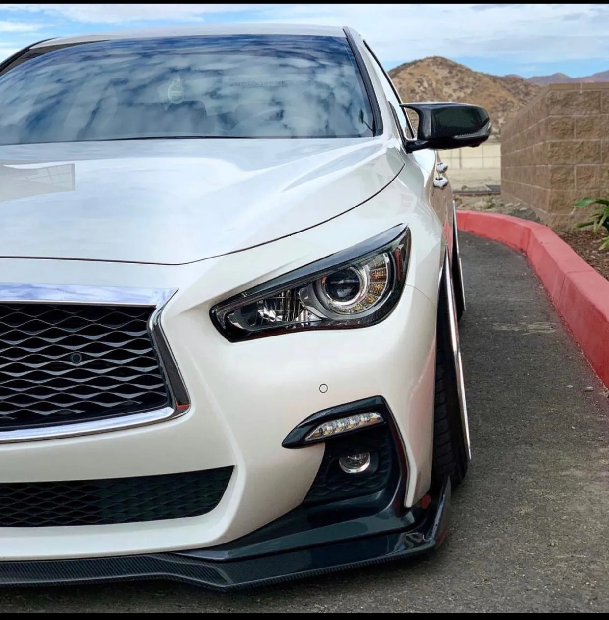 Q50 sport 2018   carbon fiber lip
