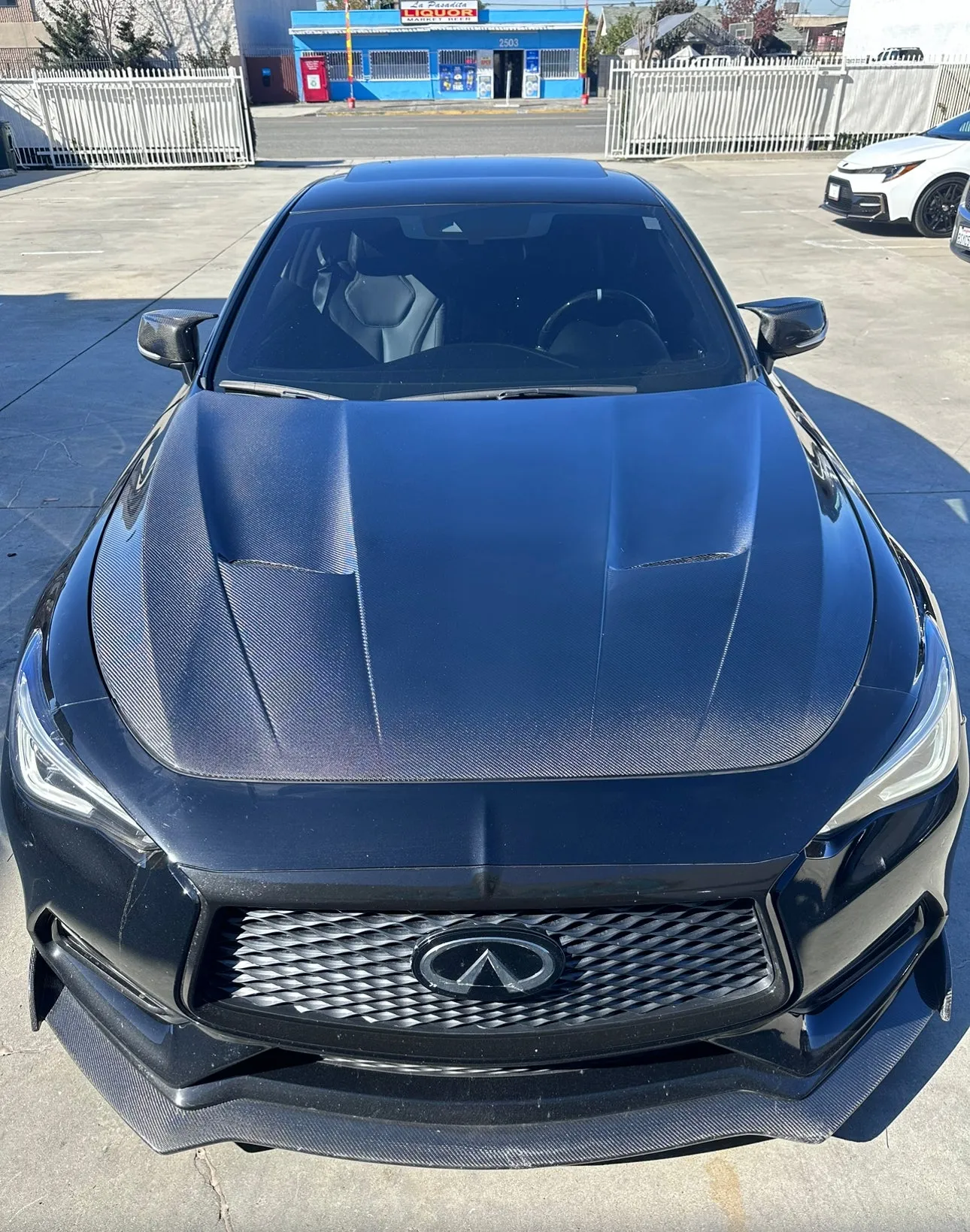 Q60 carbon fiber hood  S Style