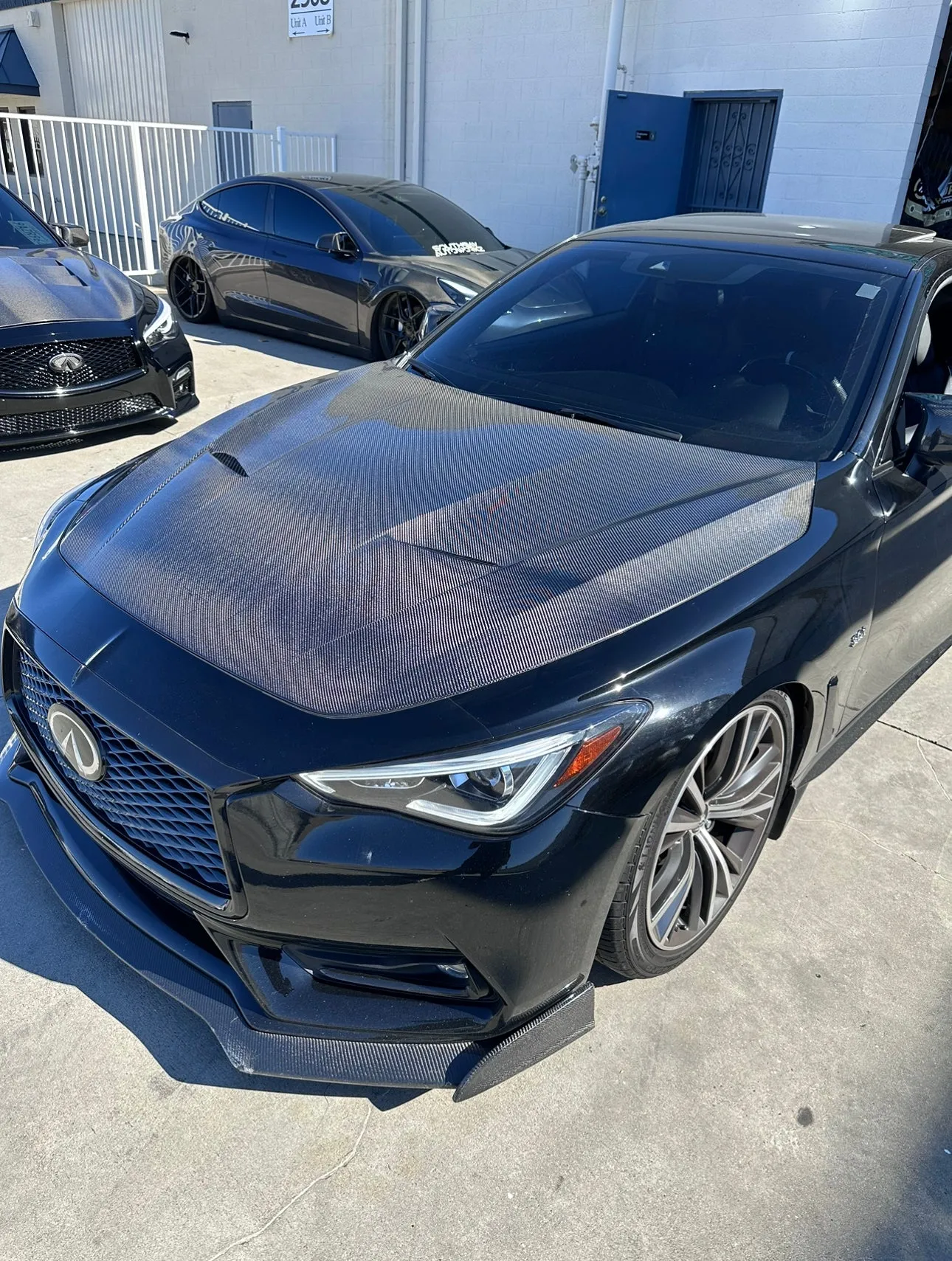 Q60 carbon fiber hood  S Style