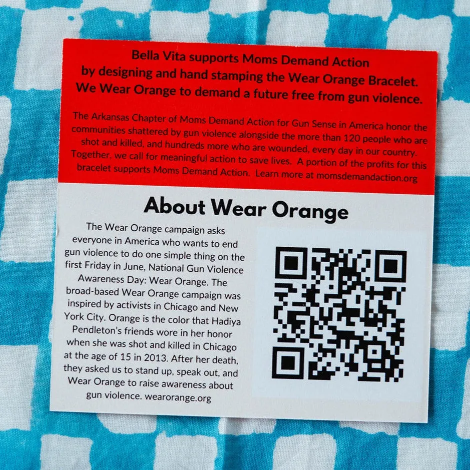 "Wear Orange" Charm Bracelet - benefiting Moms Demand Action