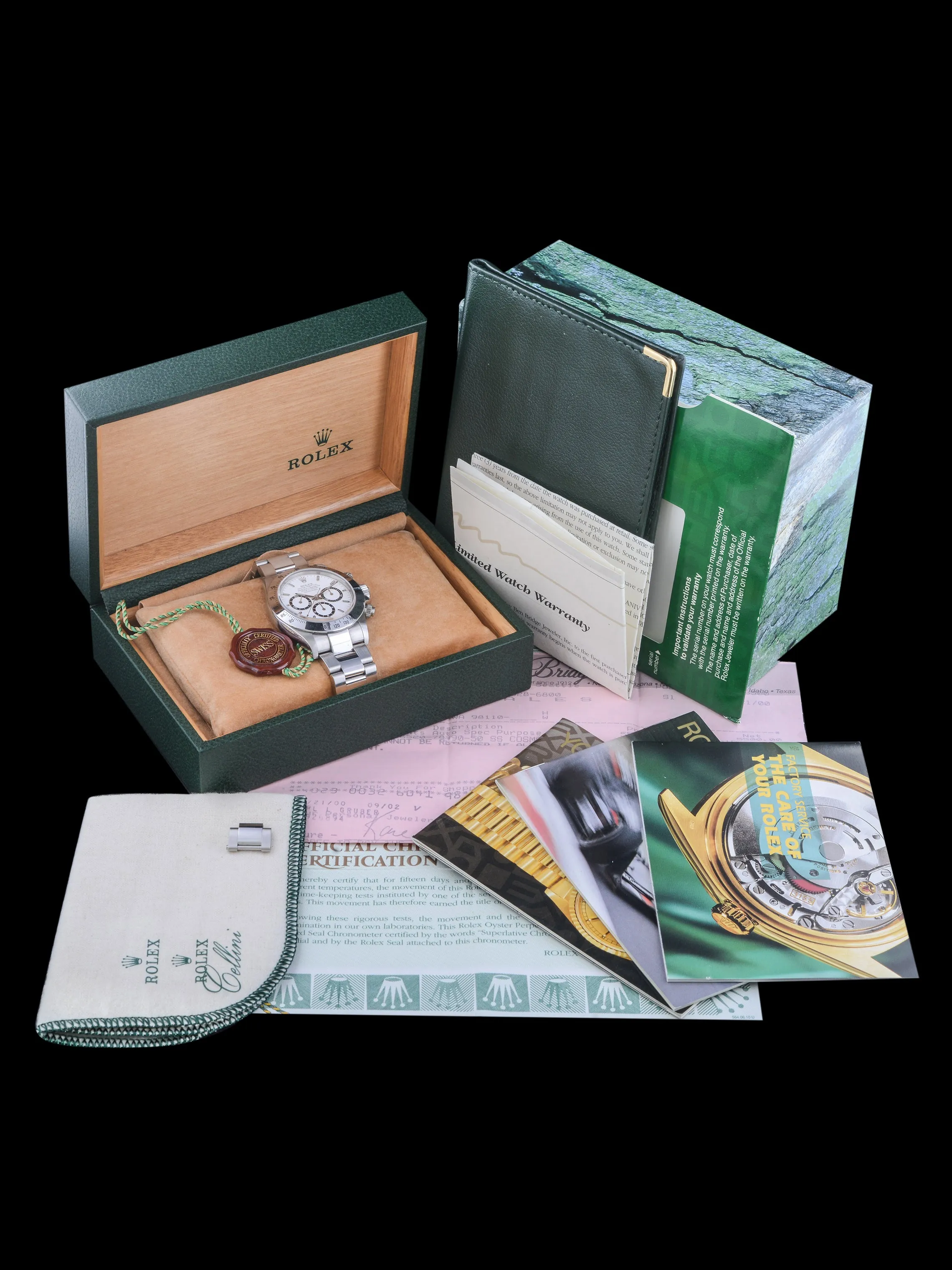 **RARE** P-Serial Rolex Zenith Daytona (Ref. 16520) Unpolished Box and Papers