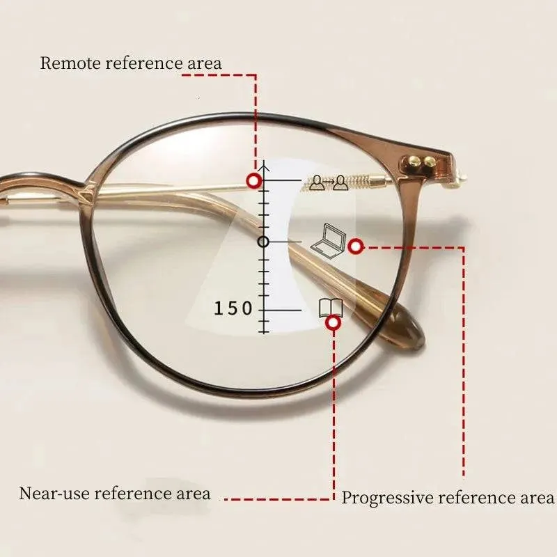 Retro Ultralight Multifocal Progressive Anti-blue Light Near Far Reading Glasses