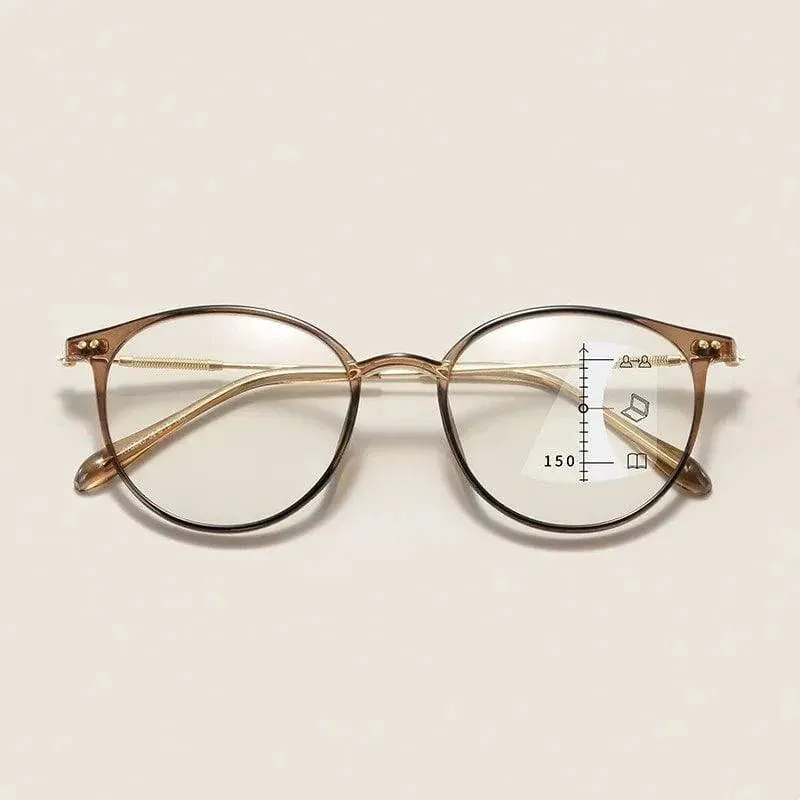 Retro Ultralight Multifocal Progressive Anti-blue Light Near Far Reading Glasses