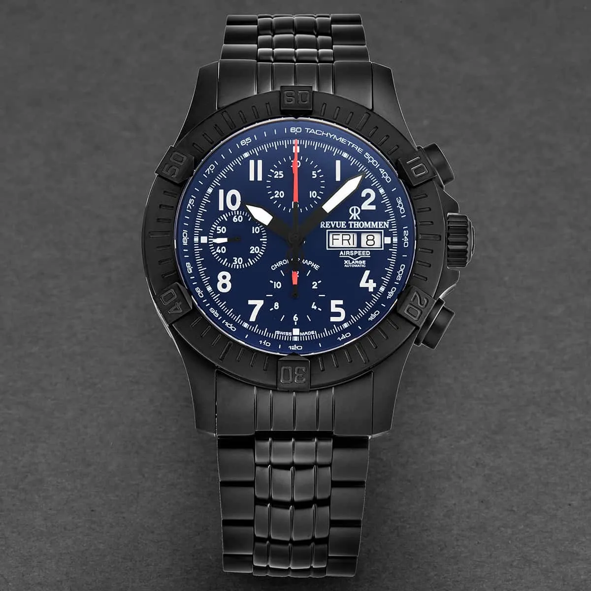 Revue Thommen Men's 16071.6175 'Air Speed' Blue Dial Chronograph Day-Date Swiss Automatic Watch
