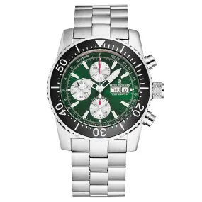 Revue Thommen Men's 17030.6121 'Divers' Green Dial Day-Date Chronograph Automatic Watch
