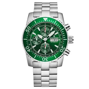 Revue Thommen Men's 17030.6132 'Divers' Green Dial Day-Date Chronograph Automatic Watch