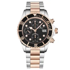 Revue Thommen Men's 17571.6157 'Diver' Black Dial Stainless Steel Chronograph Swiss Automatic Watch