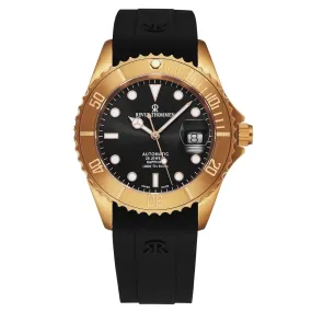 Revue Thommen Men's 'Diver' Black Dial Black Rubber Strap Bronze/Steel Automatic Watch 17571.2897