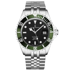 Revue Thommen Men's 'Diver' Black Dial Stainless Steel Bracelet Automatic Watch 17571.2234