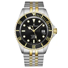 Revue Thommen Men's 'Diver' Black Dial Two Tone Stainless Steel Bracelet Automatic Watch 17571.2247