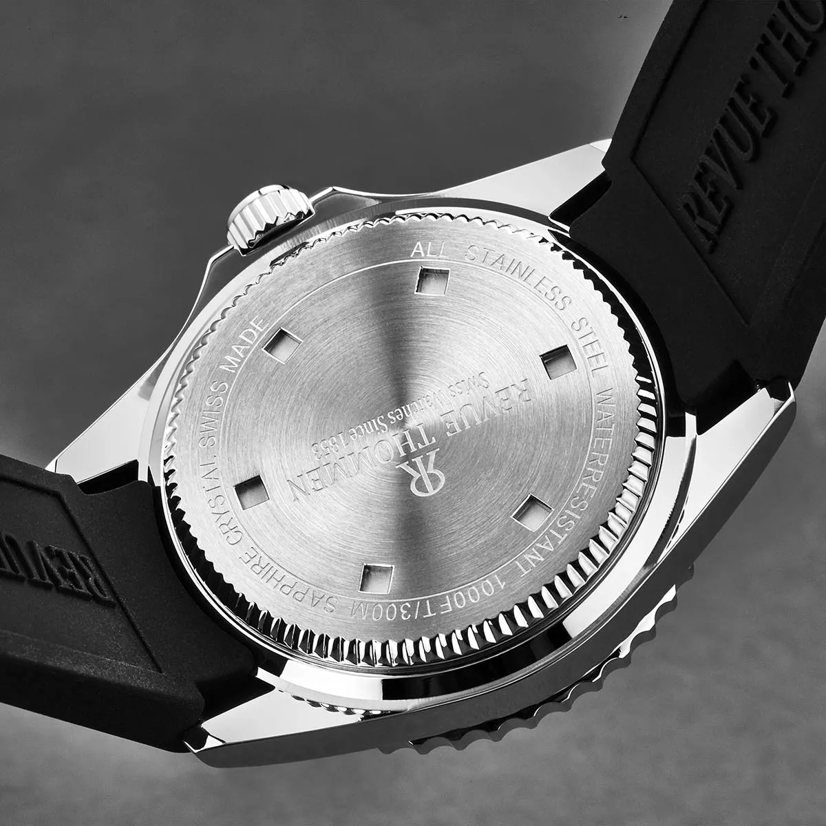 Revue Thommen Men's 'Diver' Blue Dial Rubber Strap Swiss Automatic Watch  17571.2823