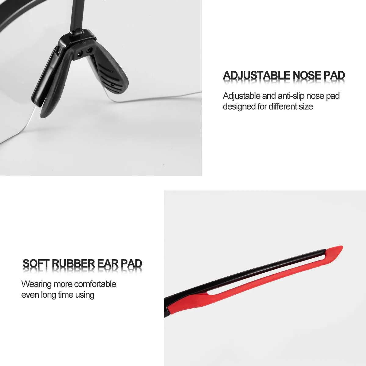 ROCKBROS Half Frame Photochromic Sports Sunglasses Cycling Glasses UV400