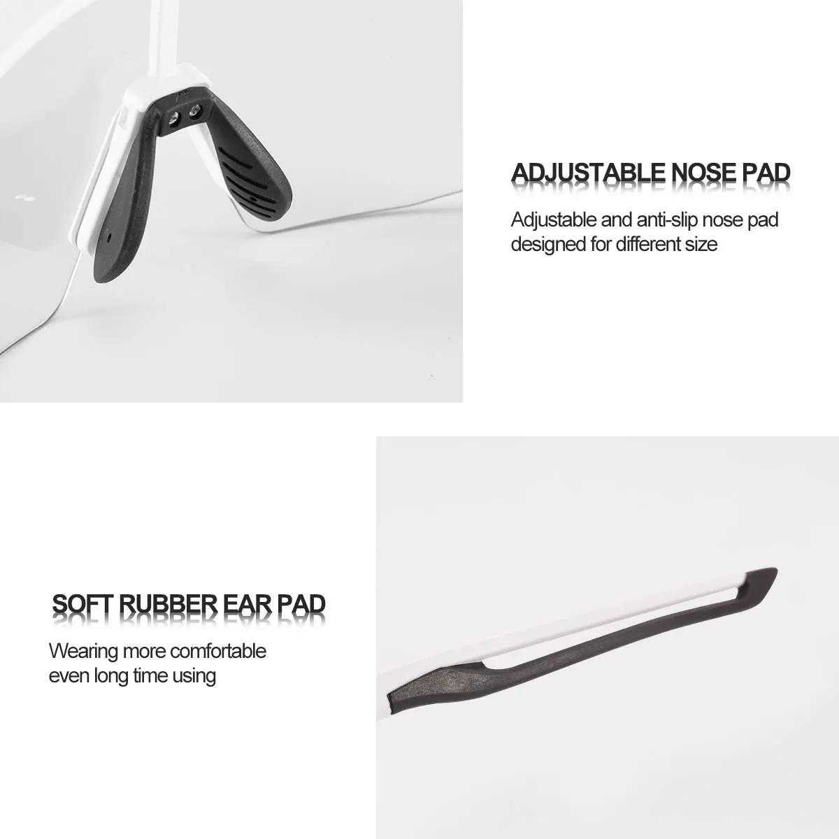 ROCKBROS Half Frame Photochromic Sports Sunglasses Cycling Glasses UV400