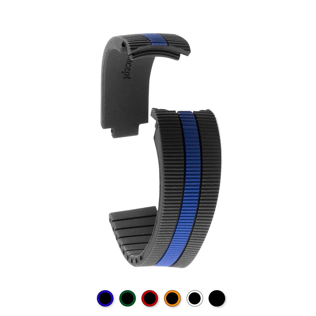 Rolex – Bracelet-montre caoutchouc R Strap "Racer" - Rubber (blanc, rouge, orange...)