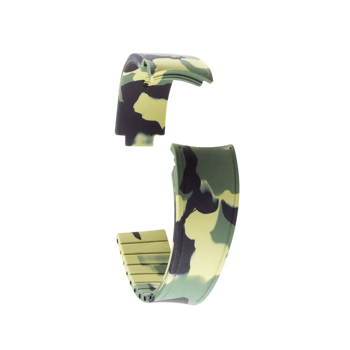Rolex – Bracelet montre caoutchouc R Strap - Rubber camo (gris, bleu, vert)
