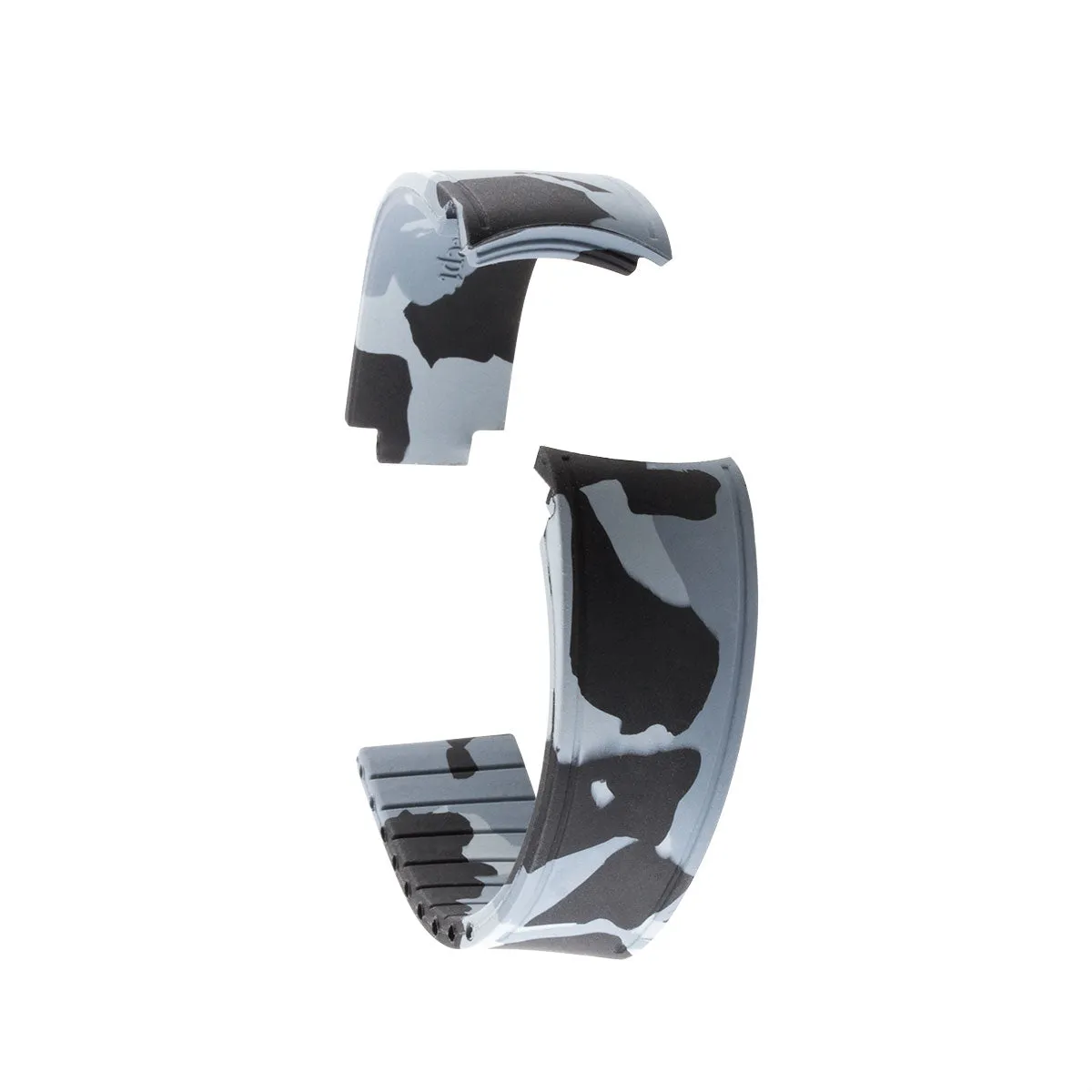 Rolex – Bracelet montre caoutchouc R Strap - Rubber camo (gris, bleu, vert)