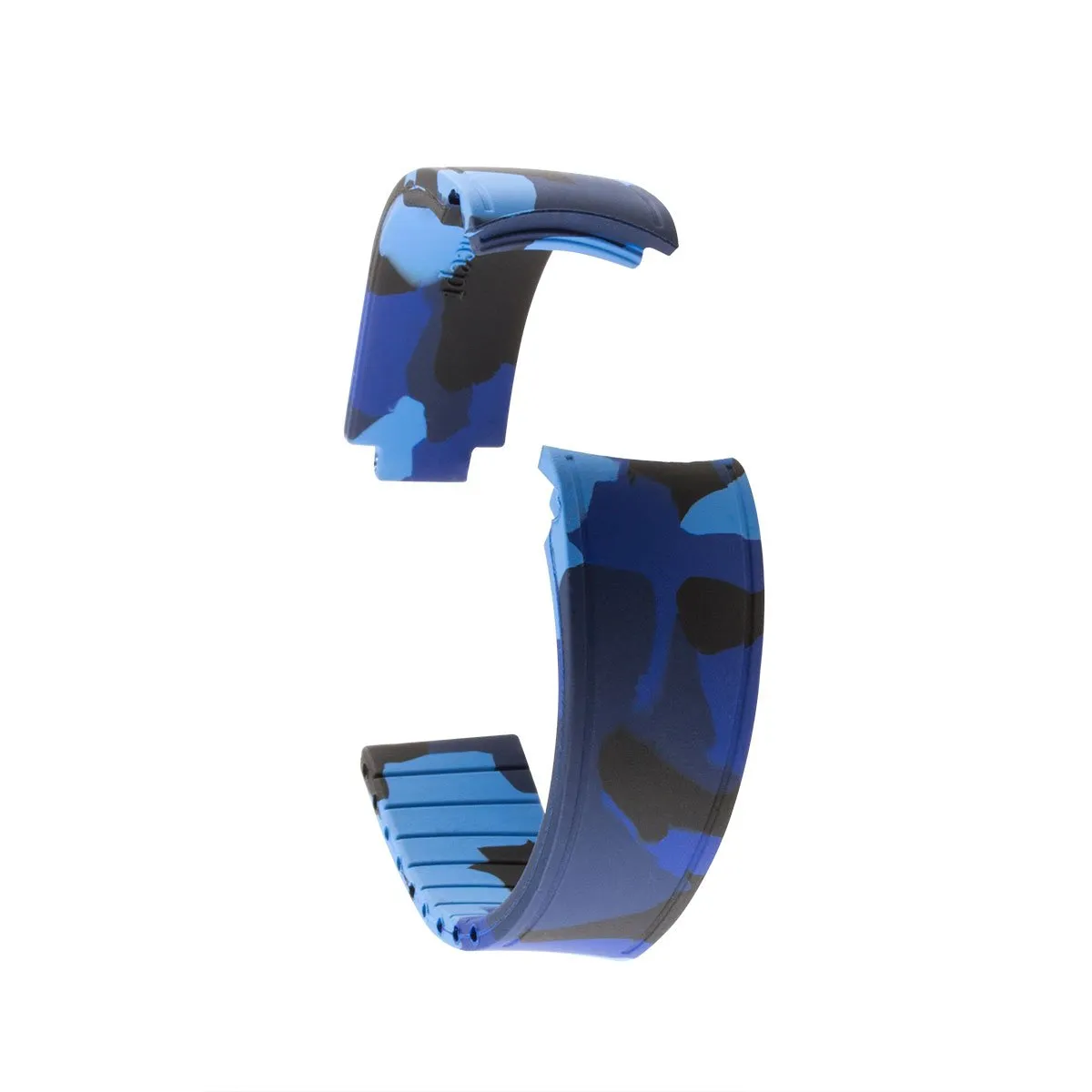 Rolex – Bracelet montre caoutchouc R Strap - Rubber camo (gris, bleu, vert)