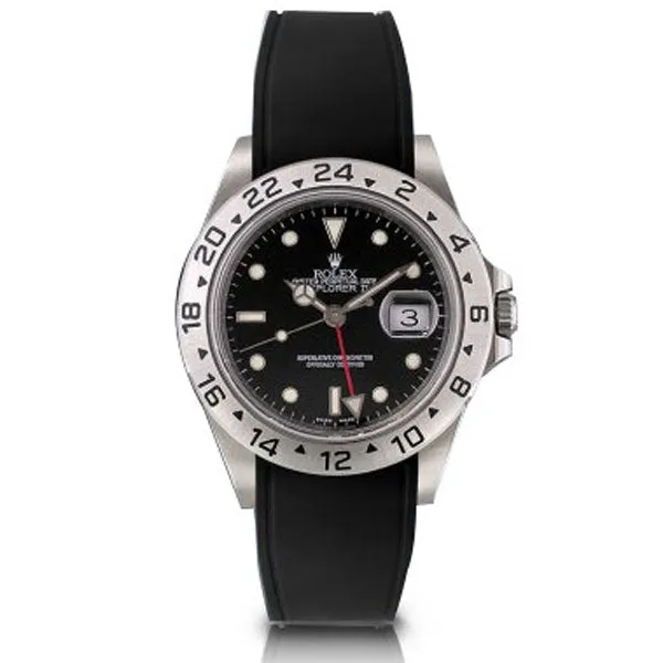 Rolex – Bracelet-montre caoutchouc R Strap – Rubber (noir, marron, gris, bleu, rouge, blanc, orange, kaki, blanc)