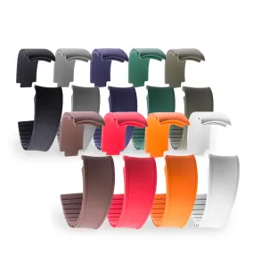 Rolex – Bracelet-montre caoutchouc R Strap – Rubber (noir, marron, gris, bleu, rouge, blanc, orange, kaki, blanc)