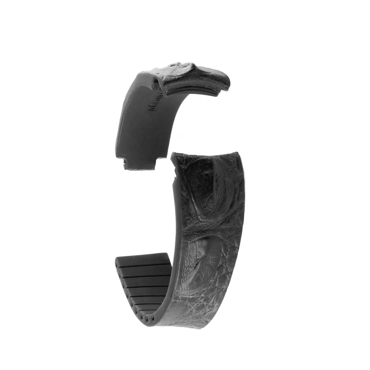Rolex – Bracelet montre cuir R Strap – Alligator corné (noir, marron, bleu, gris, rouge, vert...)