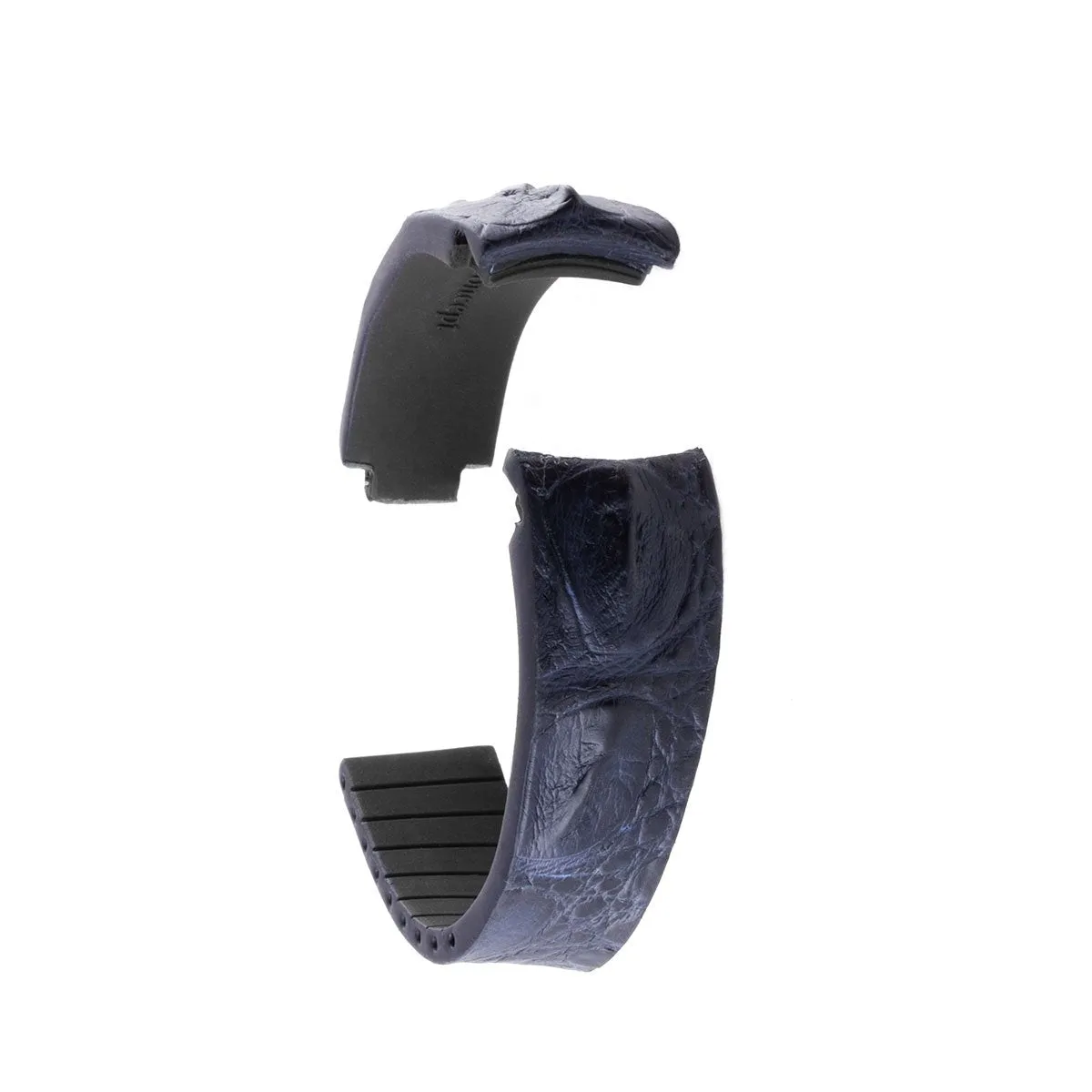 Rolex – Bracelet montre cuir R Strap – Alligator corné (noir, marron, bleu, gris, rouge, vert...)