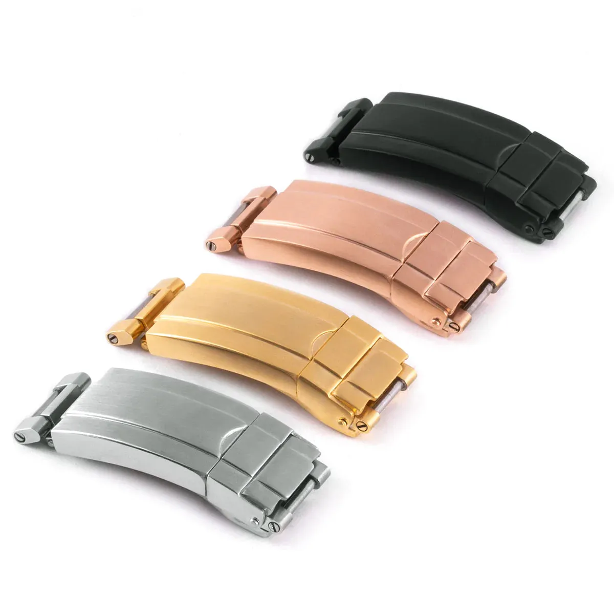 Rolex – Bracelet-montre cuir R Strap – Alligator couture blanche (noir, marron, bleu, blanc, kaki clair)