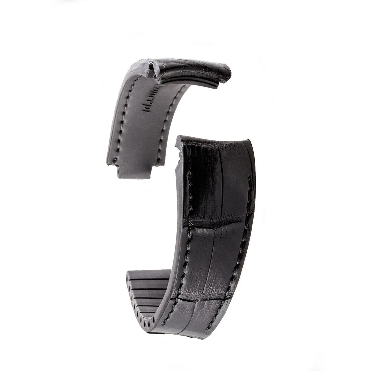 Rolex – Bracelet-montre cuir R Strap – Alligator (noir, gris, marron, bleu, miel, rouge, vert, rose)