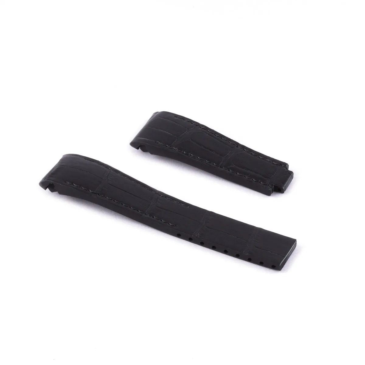 Rolex – Bracelet-montre cuir R Strap – Alligator (noir, gris, marron, bleu, miel, rouge, vert, rose)