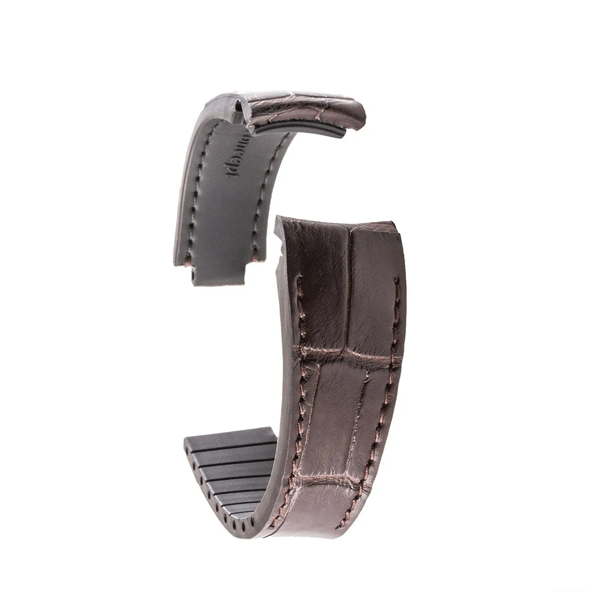Rolex – Bracelet-montre cuir R Strap – Alligator (noir, gris, marron, bleu, miel, rouge, vert, rose)